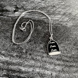 I am I am I am Bell Jar black and silver Enamel Necklace