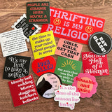 Thrifting is my Religion Bumper Sticker