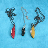 Red or Gold Fish Small Statement Knife Necklace