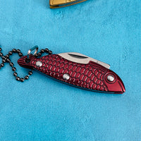 Red or Gold Fish Small Statement Knife Necklace