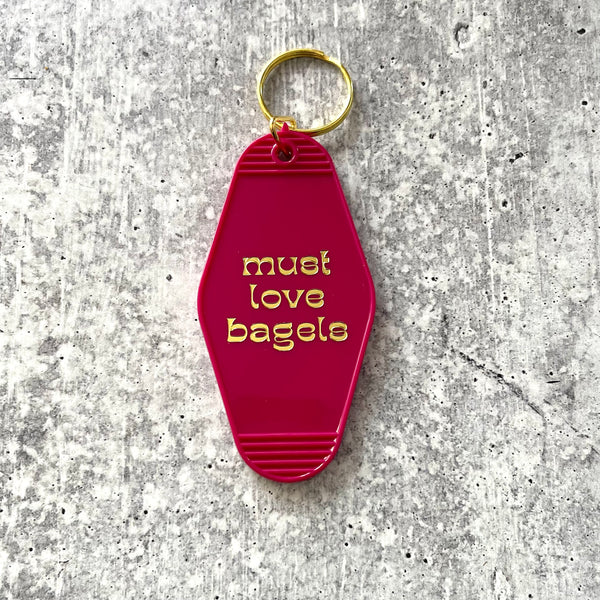 Must Love Bagels hotel Motel Keychain