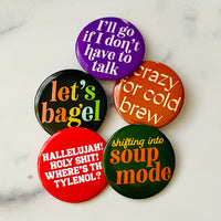 Let’s Bagel Pinback Button 2.25”