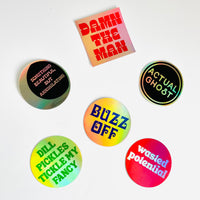 Wasted potential red Holographic Sticker