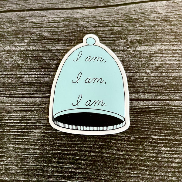 I am I am I am Bell Jar Sylvia Plath Sticker