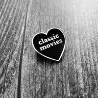 Classic Movies Enamel Heart Pin
