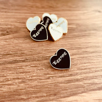 Eggnog Heart small Tiny .75” Pin