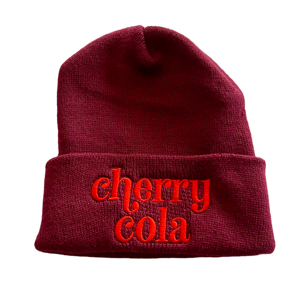 Cherry cola Beanie // made in the USA