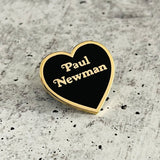 Paul Newman Enamel Heart Pin