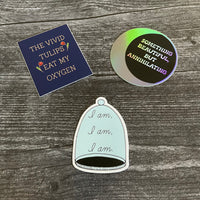 I am I am I am Bell Jar Sylvia Plath Sticker