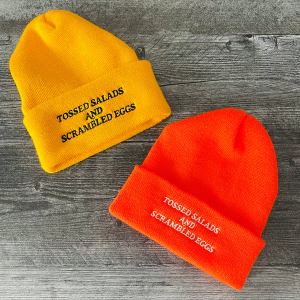 Tossed salads and scrambled eggs Beanie // made in the USA