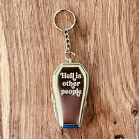 Hell is Other People Ashtray stainless steel keychain