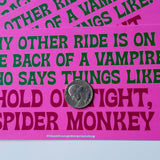 My other ride is on the back of a vampire Bumper Sticker