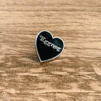 Eggnog Heart small Tiny .75” Pin