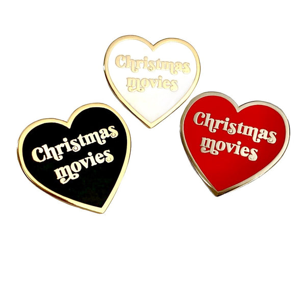Christmas Movies Heart Pin