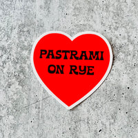 Pastrami on Rye Heart Sticker