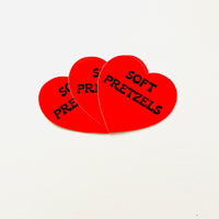 Soft Pretzels Heart Sticker