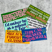 I’d rather be listening to the emo playlist Bumper Sticker
