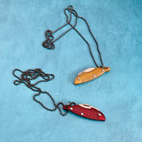 Red or Gold Fish Small Statement Knife Necklace