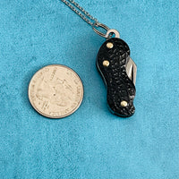 Black Peanut Tiny Knife Necklace