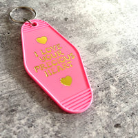I love your precious heart hotel Motel Keychain